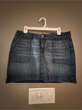 Jacob Denim Jeans Mini Skirt in Dark Wash